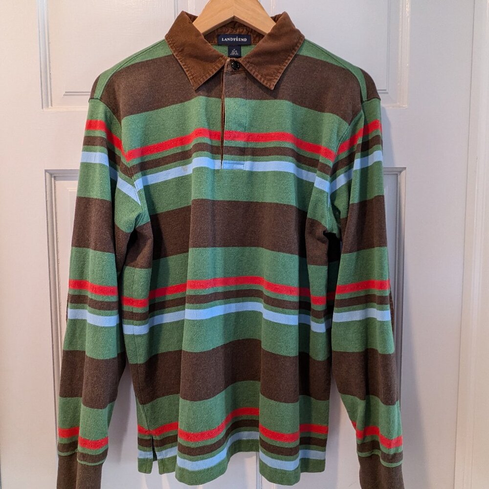 Land's End long sleeve polo shirt, medium